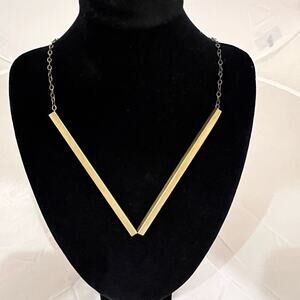 Noonday Collection gold bar necklace